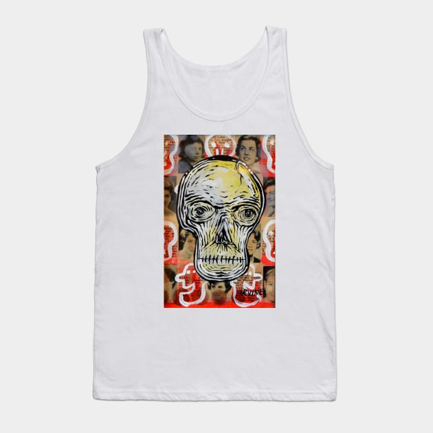 bonehead Tank Top by GnarledBranch